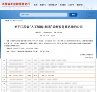 硕橙科技入选江苏省“人工智能+制造”诊断服务